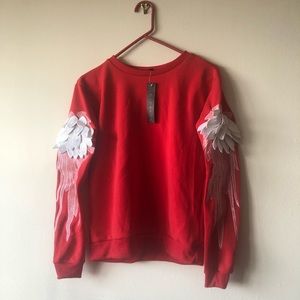 Detailed sleeves sweatshirt